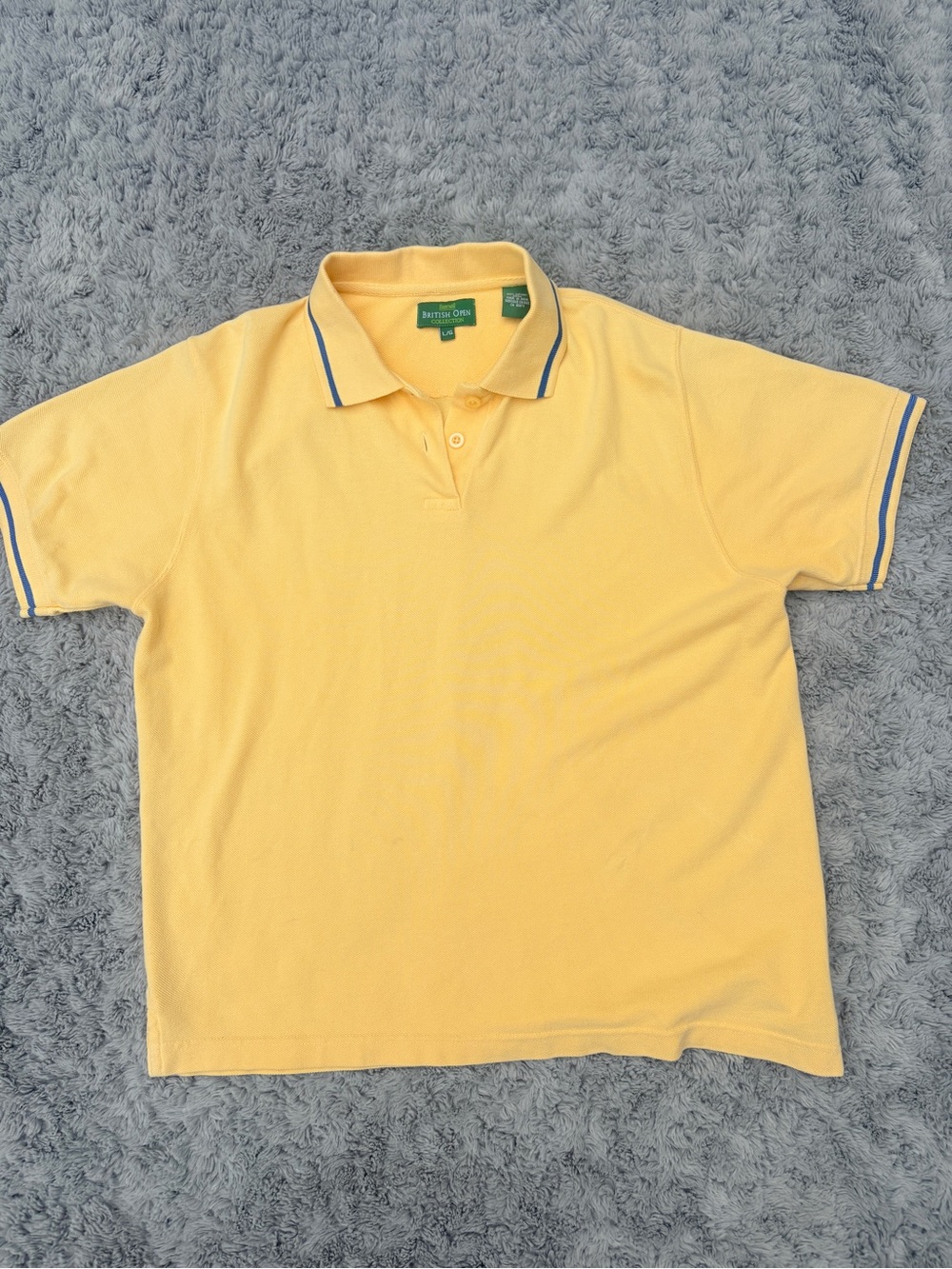 Men’s Yellow Polo with Navy Trim